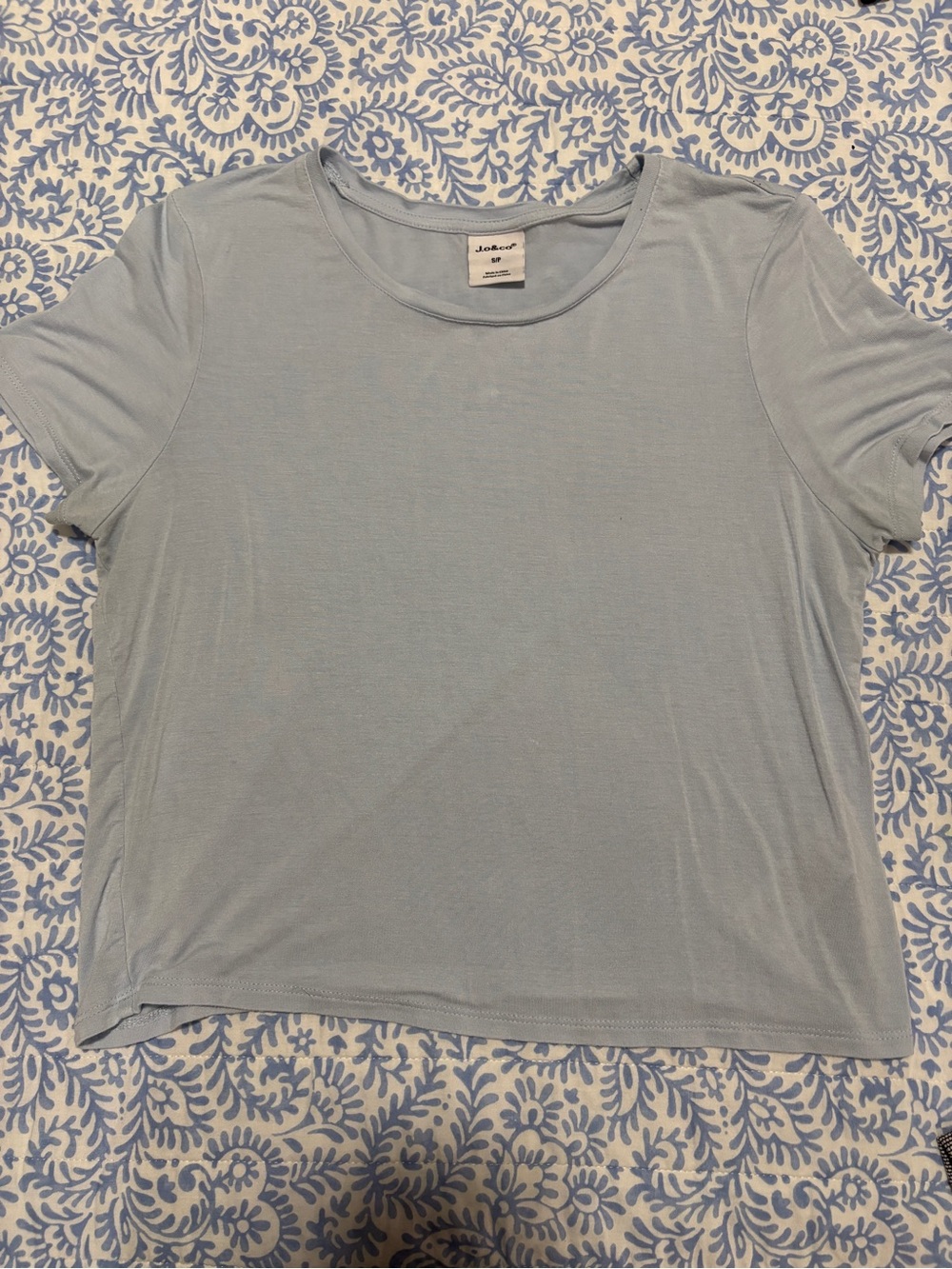 Light Pastel Blue Short Sleeve Crewneck Tee by
